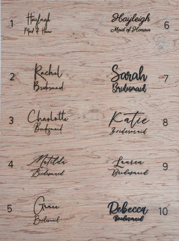 Text sample board