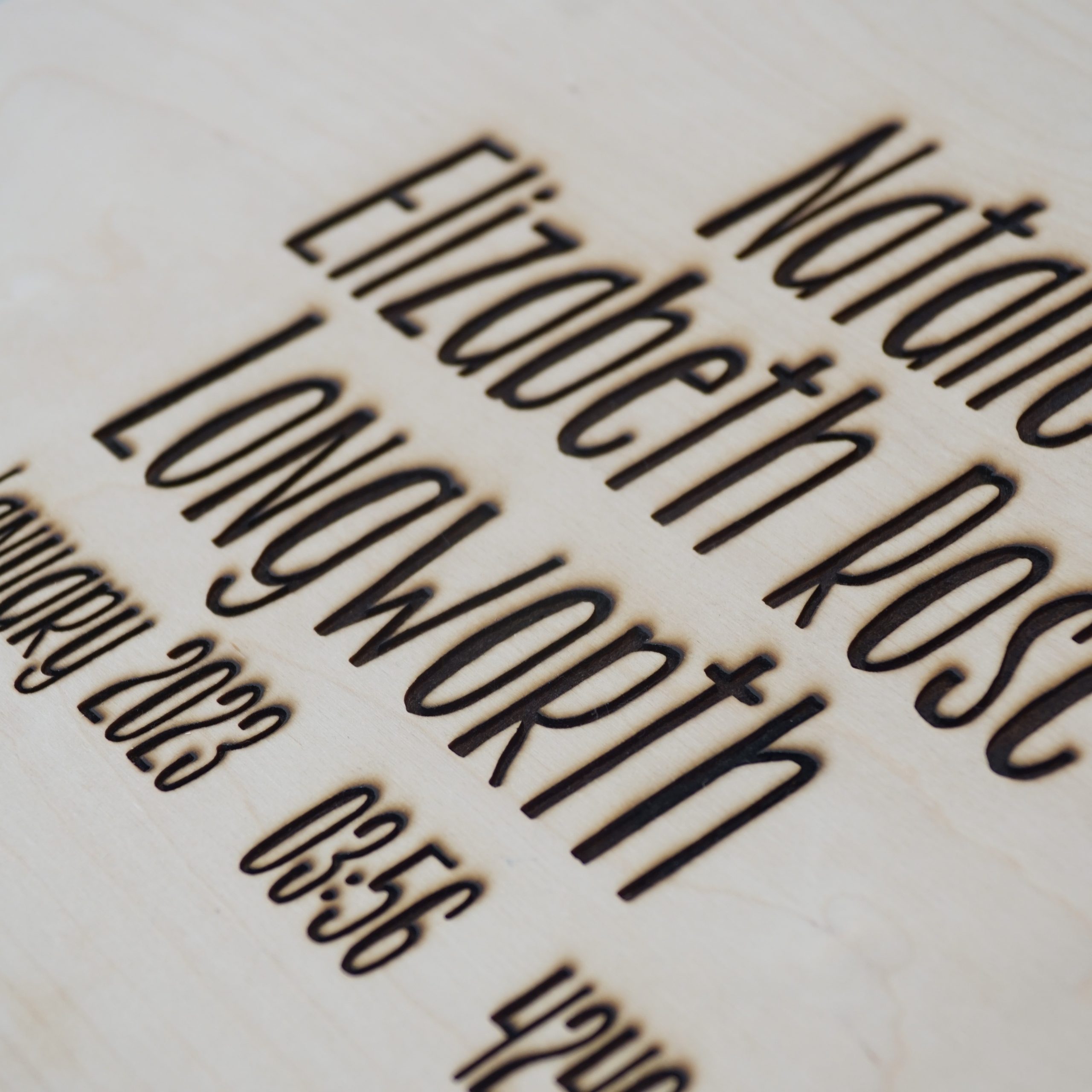 wooden childrens personalised memory box