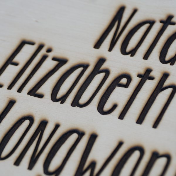 wooden childrens personalised memory box