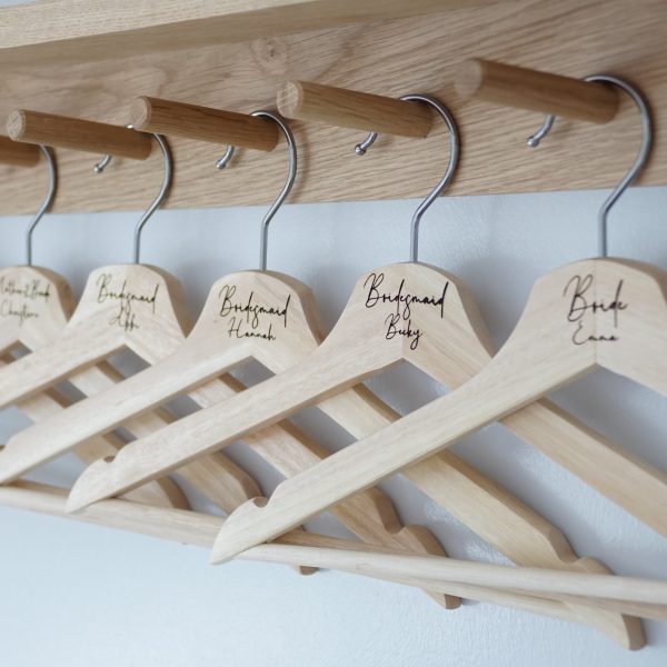 Personalised laser wedding hangers