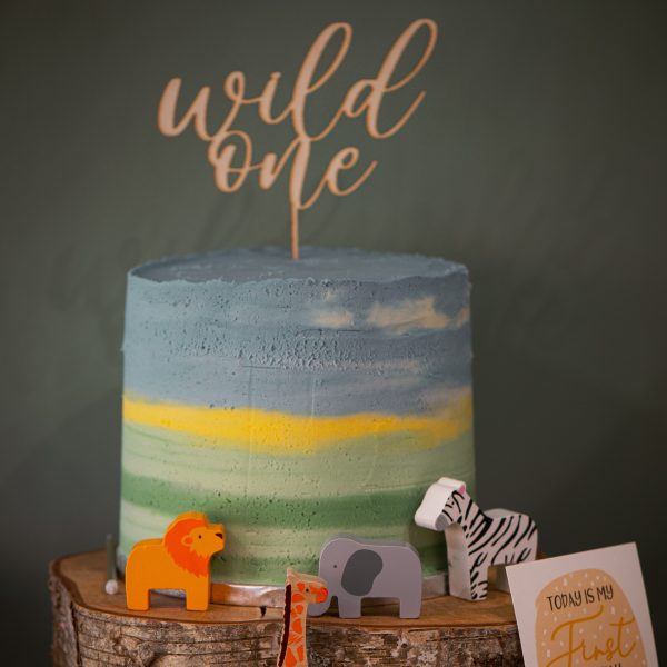 Personalised birthday cake topper wild one cake topper