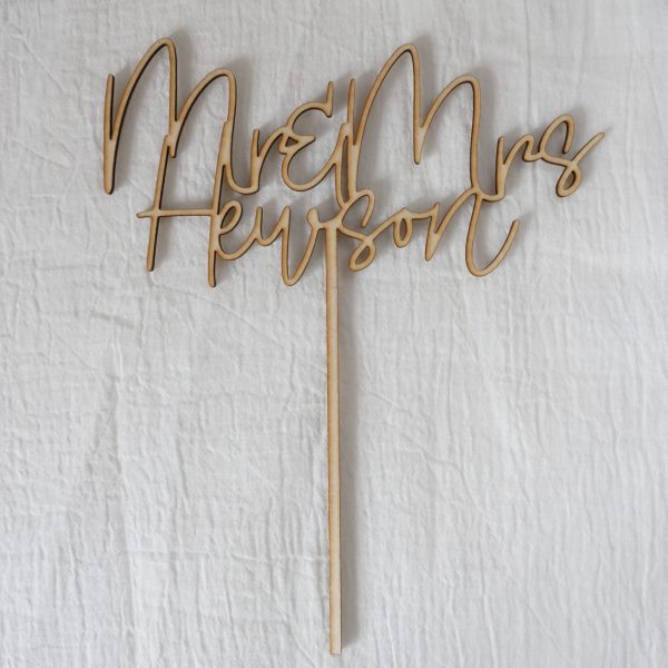 Personalised wedding cake topper mr and mrs cake topper