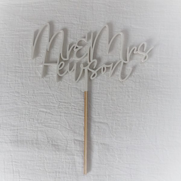 Personalised wedding cake topper mr and mrs cake topper