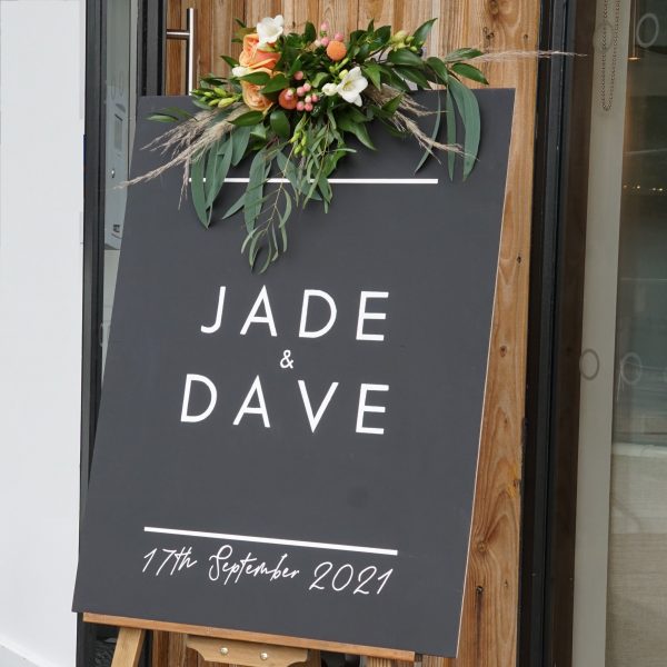 personalised custom wedding welcome signage
