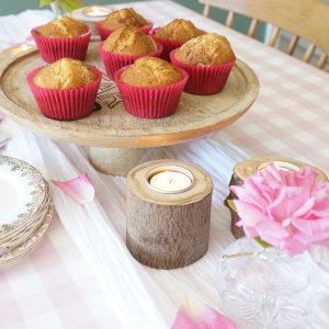 Wooden tealight holder